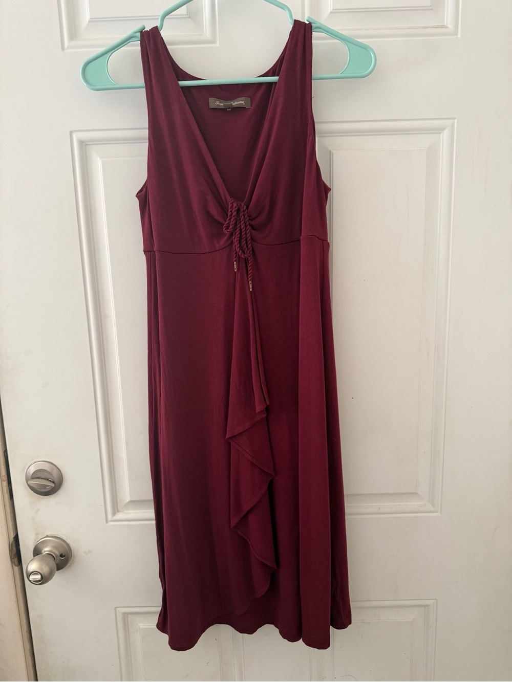 Tommy Bahama Sleeveless V-Neck Midi Dress in Burgundy